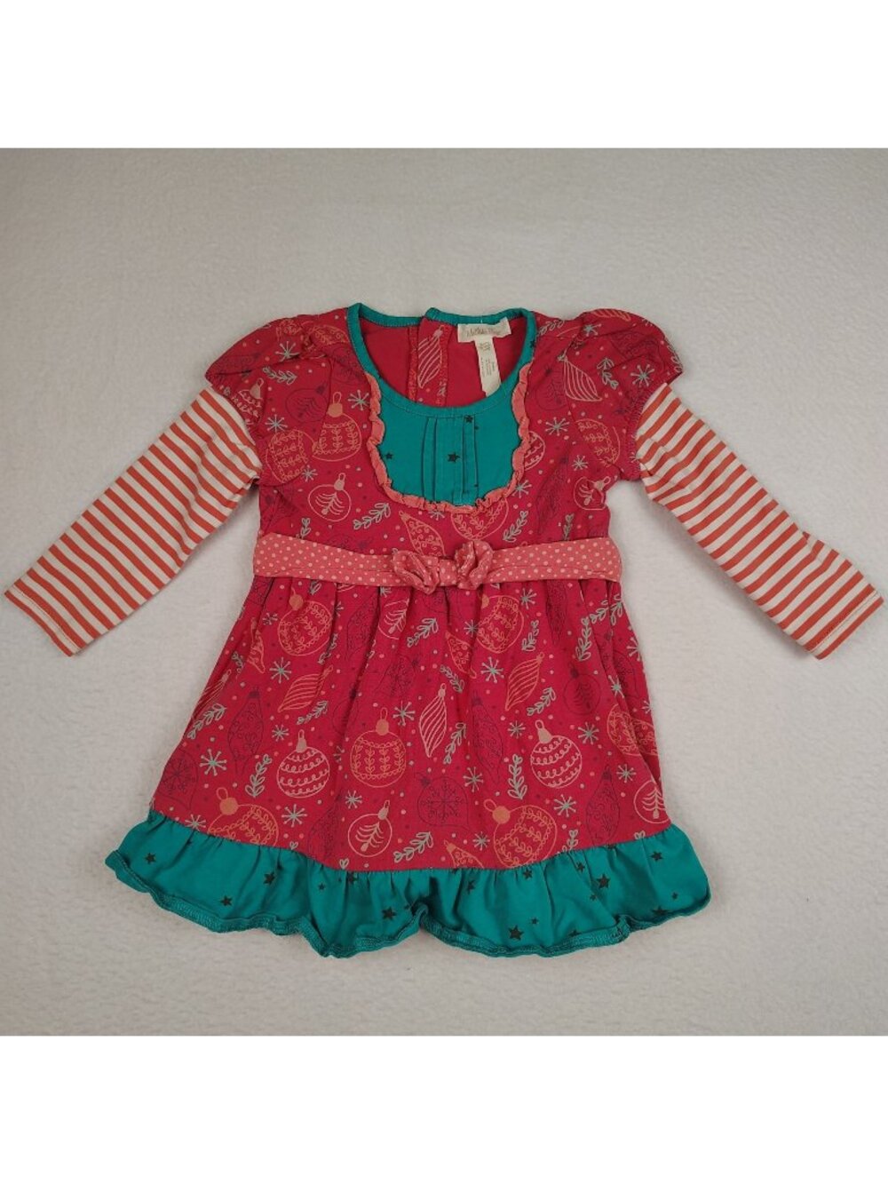Matilda Jane Davina Holiday Dress Infant 18-24m Friends Forever Pink Teal